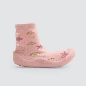 Sneaker a calzino con stampa arcobaleno e stelle