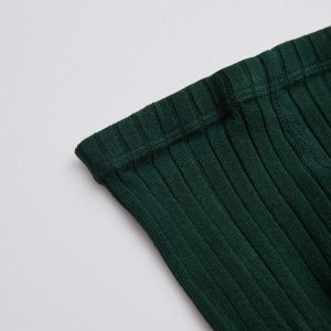 Collant a coste per bambini verde bottiglia