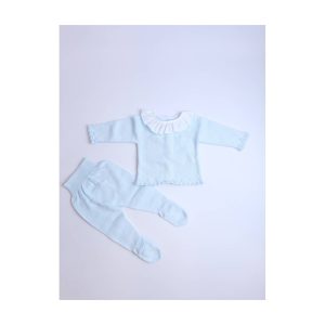 Tutina Spezzata Granlei Azzurra con Colletto Bianco