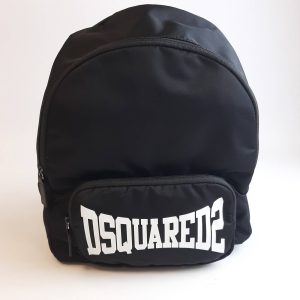 Zaino Nero Dsquared2 con Scritta Bianca