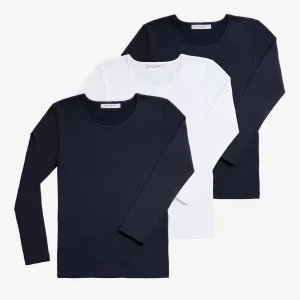 Confezione da 3 magliette termiche a maniche lunghe da donna