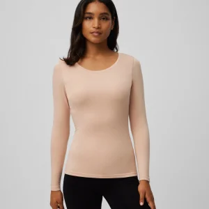 T-shirt termica color carne con controllo della temperatura a maniche lunghe