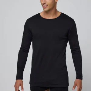 Calda maglietta nera a maniche lunghe