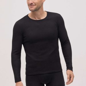 Maglietta termica nera extra calda da uomo