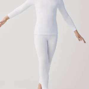 Leggings termici interni per bambini di colore bianco
