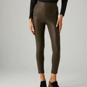 Leggings termici effetto pelle verde