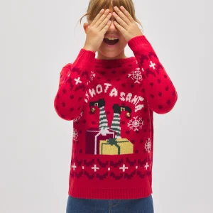 Maglione natalizio per bambini con stampa "Non sono un Babbo Natale"