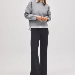 Comodi leggings termici neri a zampa di elefante