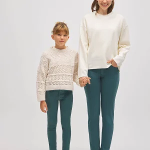 Jeans skinny verdi da donna e da bambina | Collezione Mini me