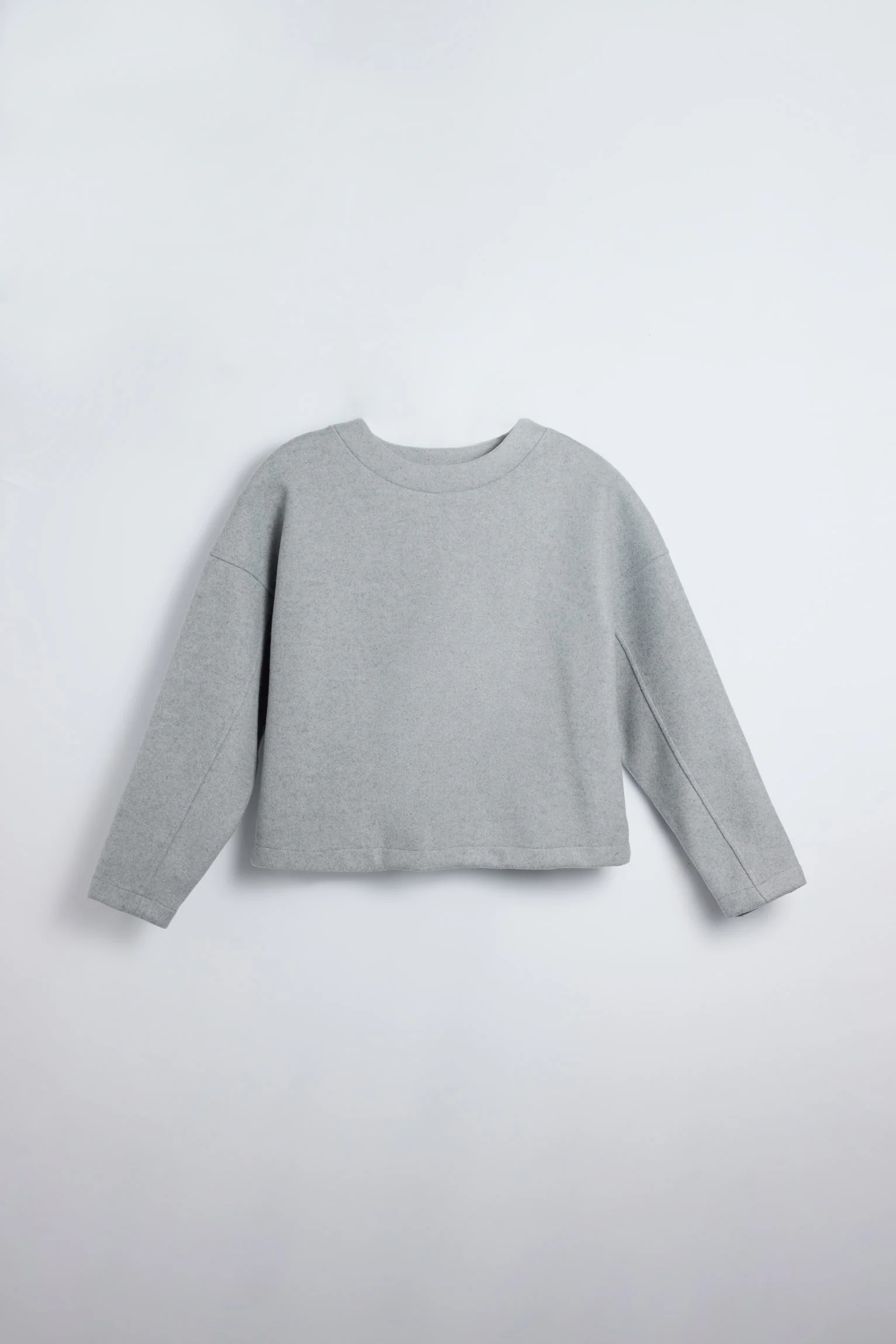 Maglione girocollo grigio strutturato caldo - immagine 8