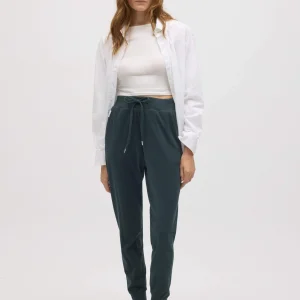 Pantaloni jogger testurizzati verde bottiglia