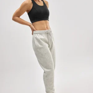 Pantaloni jogger in pile con cintura regolabile in grigio