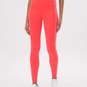 Leggings sportivi push-up lunghi e compressivi color corallo