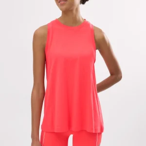 Canotta sportiva in cotone color corallo