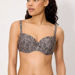 Reggiseno bikini stampato glitterato, coppa C