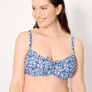 Reggiseno bikini snellente Liberty blu, coppe D ed E