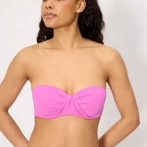 Reggiseno bikini a fascia rosa coppa C