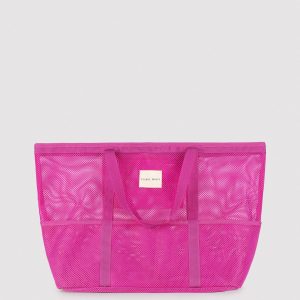 Borsa da spiaggia traforata rosa