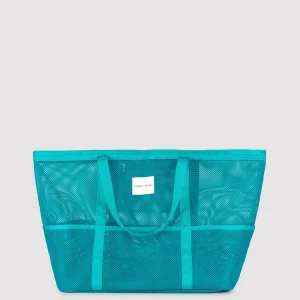 Borsa da spiaggia con ritaglio turchese