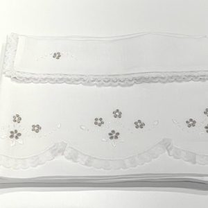 Set  composto da lenzuolino + federa Ricamato a Mano