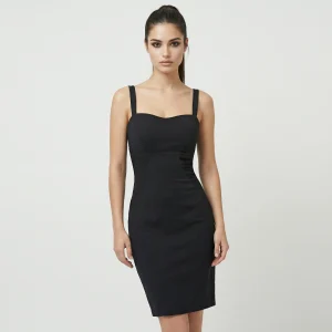 BYBLOS – Abito Nero Donna Elegante con Motivo Simmetrico | Taglia M 44