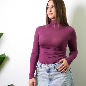 Collo Alto Cashmere Bordeaux