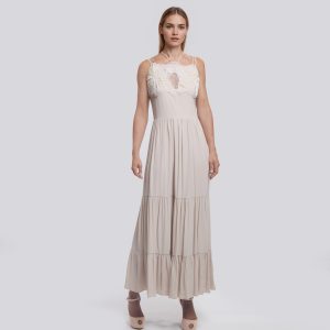 BEATRICE B. – Abito Lungo in Seta con Perline