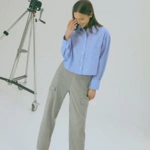 Pantaloni cargo grigi casual