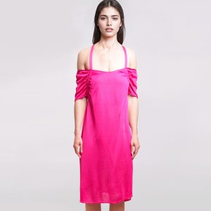 FRANKIE MORELLO – Abito Midi Fucsia “Electric Dream”