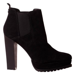 GUESS – Tronchetto Donna Nero in Camoscio con Tacco Alto e Plateau