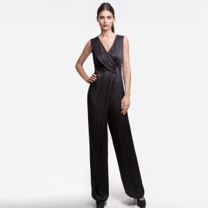 MARCIANO by Guess – Tuta Nera Elegante Pantaloni a Palazzo