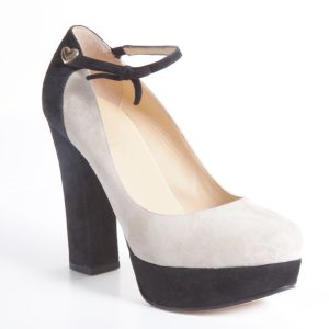 TWINSET – Décolleté Scamosciate Bicolore con Tacco a Blocco