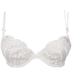 VALERY – Reggiseno panna in pizzo floreale con ferretto e imbottitura
