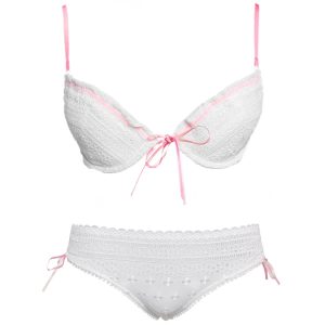 ROSAPOIS – Completo intimo donna bianco con pizzo