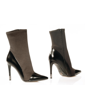 GUESS – Tronchetto Donna Nero Tacco a Spillo Pelle e Tessuto