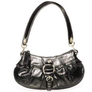 COCCINELLE – Mini borsa nera donna a mano in pelle
