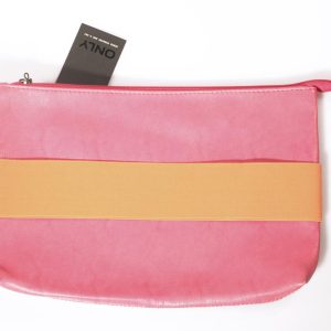 ONLY – Pochette Donna a Busta – Borsa a Mano Bicolore in Ecopelle