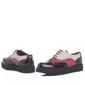 TRUSSARDI JEANS – Scarpa Donna Derby Pelle Vernice Multicolore