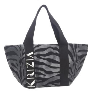 KRIZIA – Shopper donna nera zebrata in tela