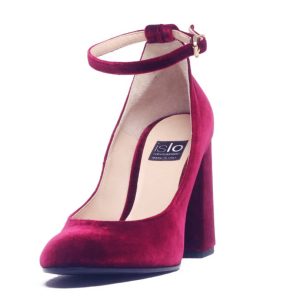 ISLO – Décolleté in Camoscio Bordeaux con Tacco 11 cm – EU 39