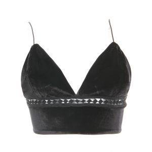WYLDR –  Top Bustier Donna Velluto Nero