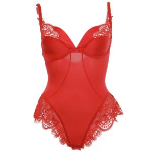 PENSIERI – Body Intimo Sexy Donna Rosso in Pizzo | Taglia S 40