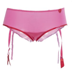 VERDISSIMA – Culotte reggicalze fucsia in tulle sexy