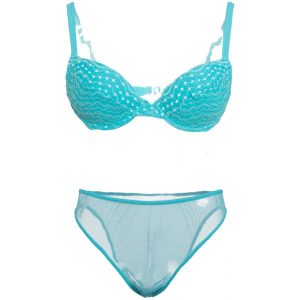ROSAPOIS by VALERY – Completo intimo donna azzurro con ferretto