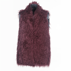 PLEASE – Gilet in Ecopelliccia Bordeaux