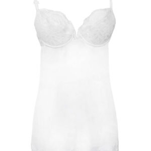 VALERY – Sottoveste donna bianca con reggiseno imbottito