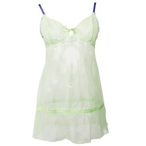 ROSAPOIS – Sottoveste Verde Mela a Pois Blu | Taglia M/L