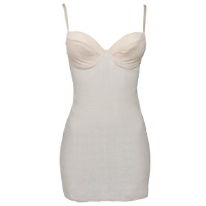ROSAPOIS – Sottoveste Modellante Avorio con Ferretto in Microfibra Elasticizzata