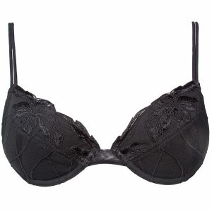 VALERY – Reggiseno Nero Ricamato in Tulle e Pizzo con Ferretto | S