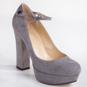 TWINSET – Décolleté Donna Eleganti in Scamosciato Grigio con Tacco Alto